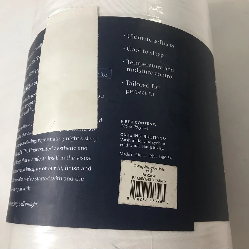 Ella Jayne Cooling Jersey Comforter White Queen 90 x 90